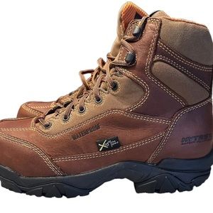 Hytest  Safety Boots Size 8 M Steel Toe Lace Up Brown Leather Waterproof Men’s